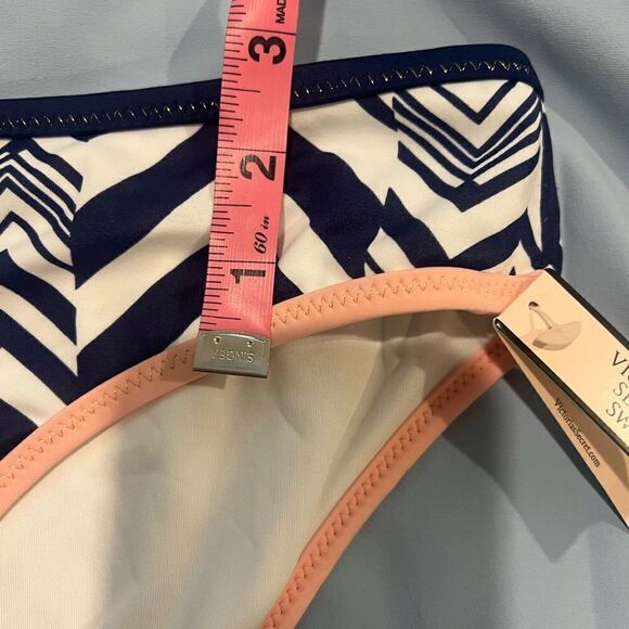 Victoria's Secret Navy and White Bikini Bottom - Picture 8 of 9